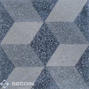 Encaustic Terrazzo tile TA112 (S800, S834, S830, white stone)